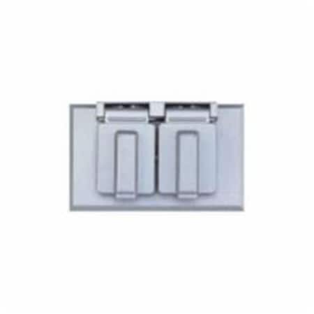 Teddico/Bwf Weatherproof Cover, Switch Box Type, 1 Gang, Die-Cast Metal, Duplex Receptacle Cover Type 1719236